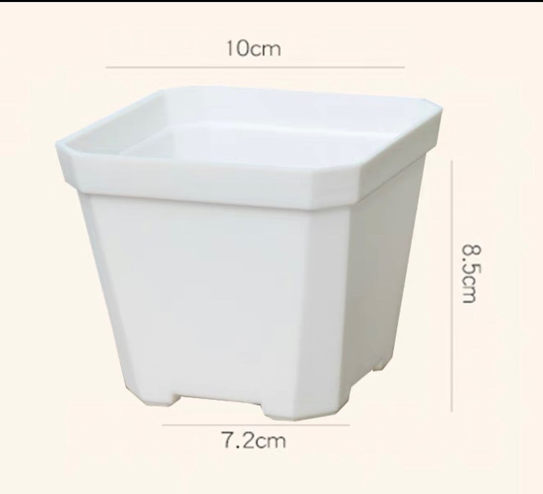 High-Quality White Plastic Pot